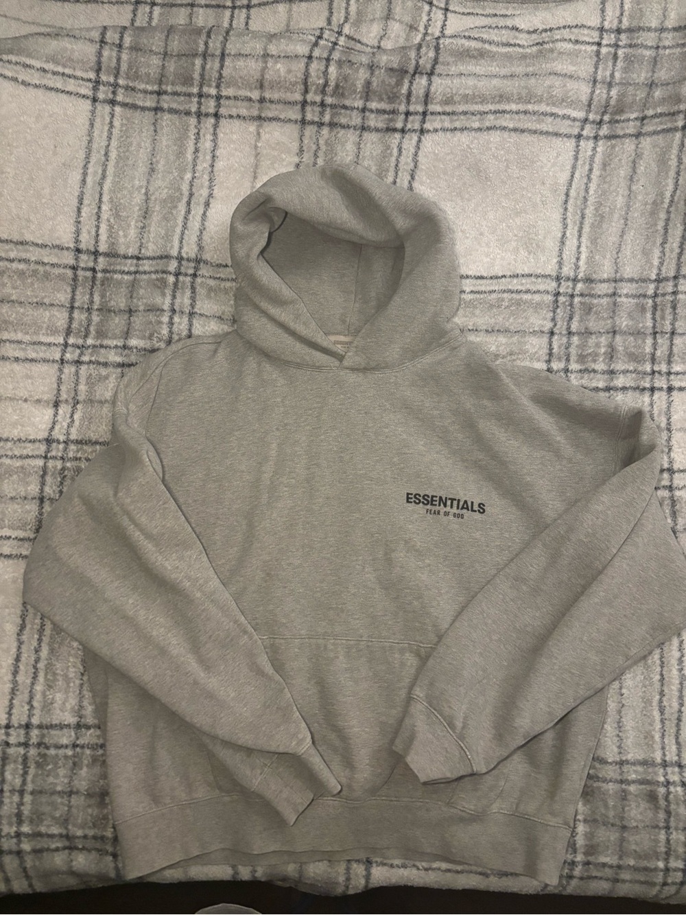 Fear of God Essentials Gray Pullover Hoodie